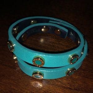 Tory Burch teal wrap bracelet